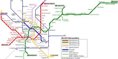 米兰的地铁图2016