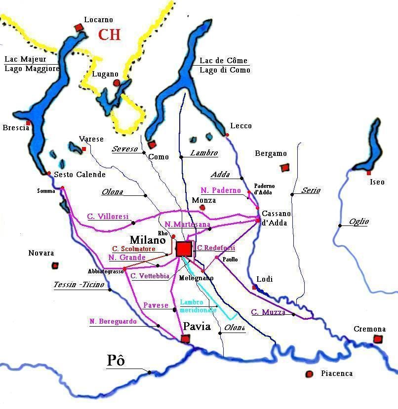 地图米兰纳维利区