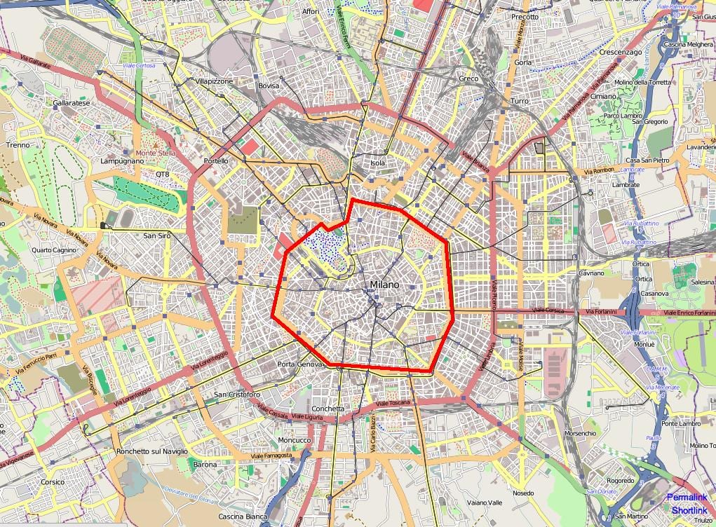 米兰区域地图c