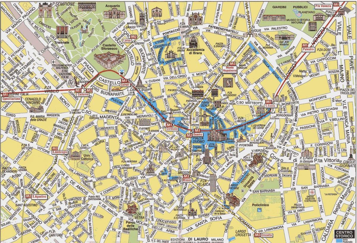 米兰市地图景点