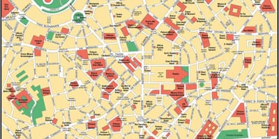 米兰意大利城市中心地图