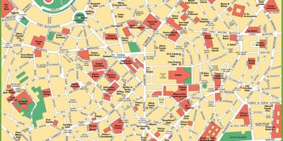 城市地图米兰意大利