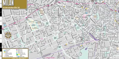 街道地图米兰市中心
