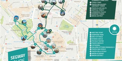 米兰行走的旅游地图
