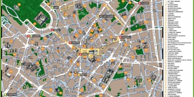 米兰街区的地图