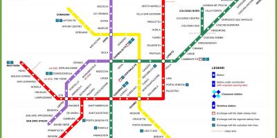 米兰的地铁图