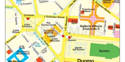 地图米兰购物街